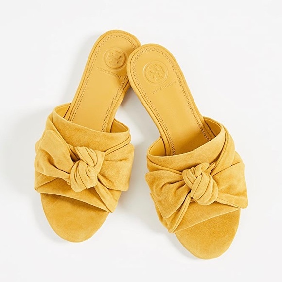 SOLD New Tory Burch Annabelle Bow Slides Sandals - Picture 2 of 6